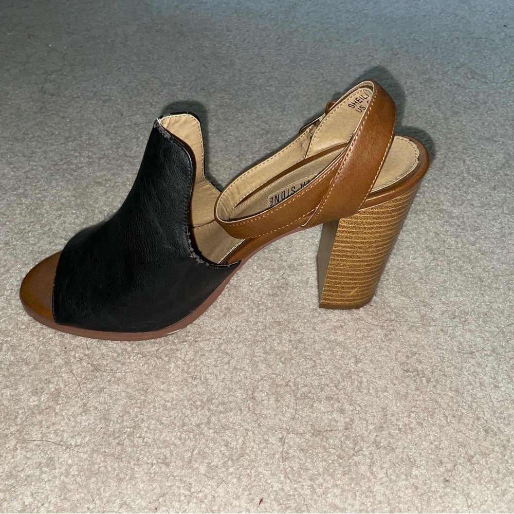 Leila Stone heeled mule shoes 9.5 - Picture 2 of 6